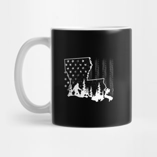 Louisiana Bigfoot American Flag Mug